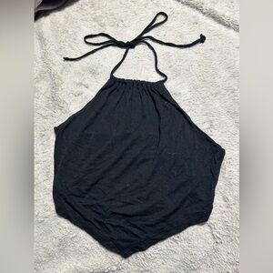 No label urban outfitters size s but fits like a med all black halter tie neck